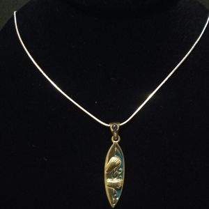 Surfboard pendent chain, ring size6